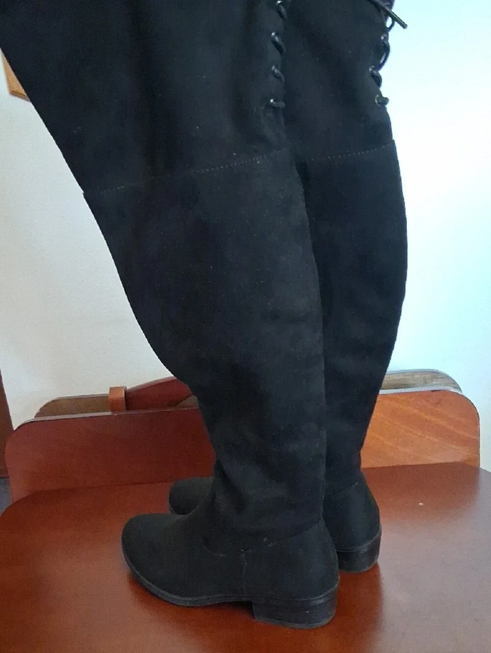 GUC Size 7 Black Over-the-Knee Boots